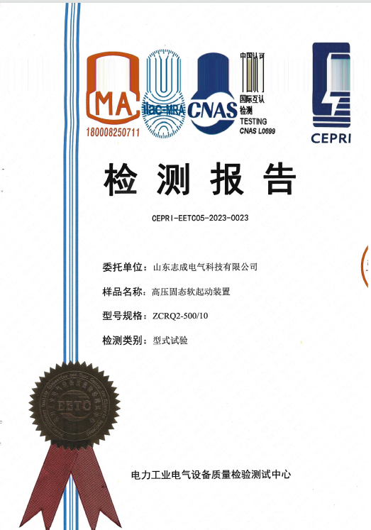 高压固态软起动装置ZCRQ2-500/10检测报告